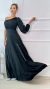 Vestido Longo Beatriz Preto Manga Nula Com Abertura Lateral - ♡ Atelie Danieli Jeniffer |  Vestidos de Festa