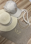 kit bolsa juta+chapeu paris+bone