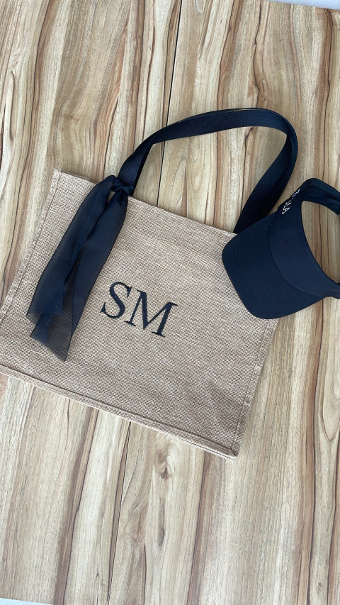 kit bolsa juta alça preta+viseira