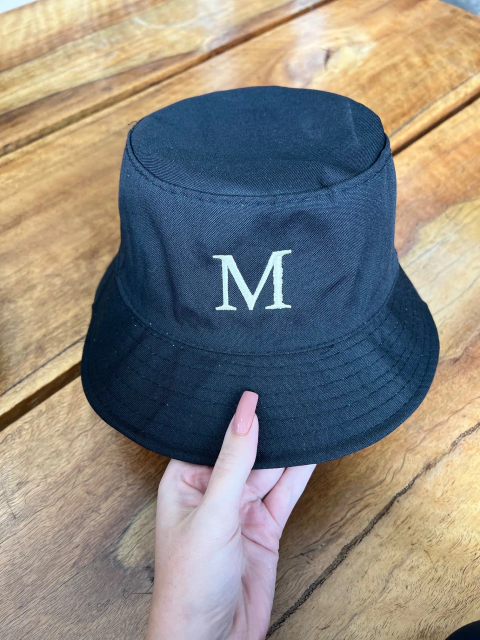 chapéu bucket preto personalizado