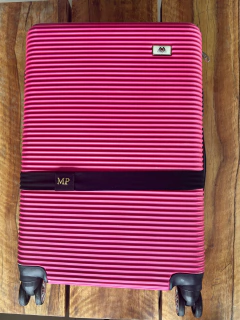 Faixa personalizada iniciais para mala de viagem- bolsa P e M- 1m