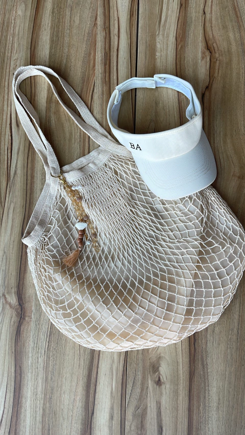 kit bolsa ibiza off white+viseira