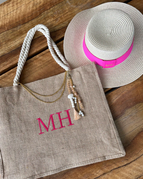 Kit bolsa Juta + chapéu Paris 1.0 pink