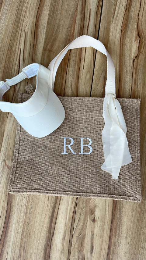 kit bolsa juta alça off white+viseira