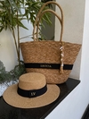 kit bolsa paris + chapeu paris 1.0 caramelo