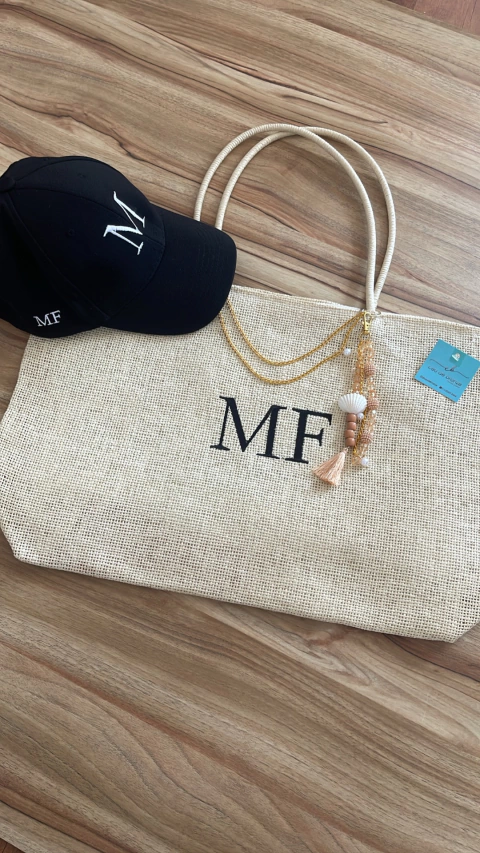 kit bolsa praia + boné