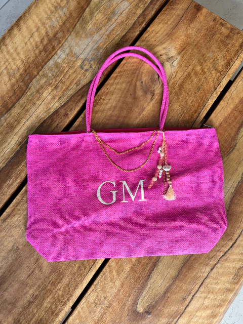 bolsa de praia pink