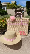 kit bolsa rosa bebe + chapéu paris 1.0
