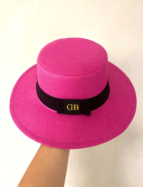 chapeu de palha aba media Paris 1.0 pink