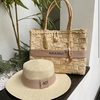 kit bege bolsa bloco+chapeu paris 1.0