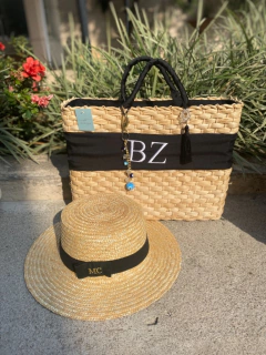 kit bolsa faixa preto+ chapéu Paris 2.0