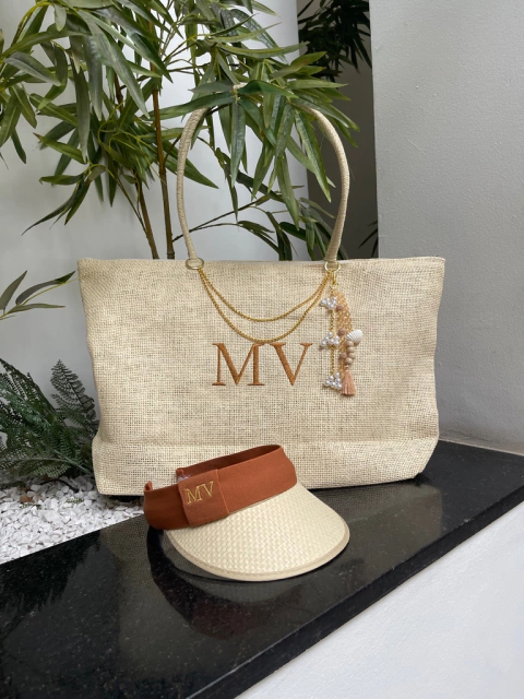 kit bolsa de praia + Viseira