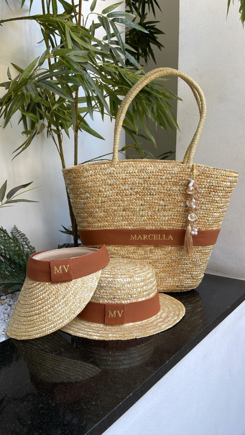 KIT COMPLETO COM VISEIRA CARAMELO