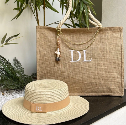 kit bolsa Juta + chapeu Paris 1.0