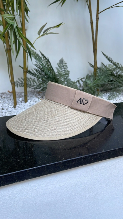 viseira com faixa nude