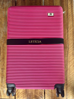 Faixa personalizada nome para mala de viagem- bolsa P e M- 1,0m