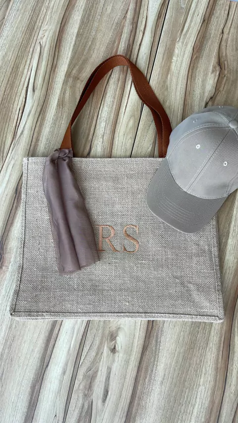 bolsa juta alca marrom