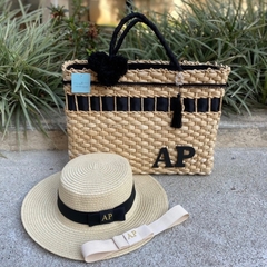 kit bolsa + chapéu paris 1.0 preto