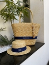 kit bolsa paris+chapeu paris 2.0 faixa marinho