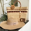 kit brilho caramelo + chapeu aba longa + chaveiro