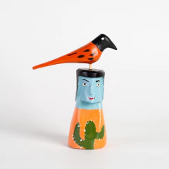 Mini Totem com Pássaro - Cícero Ilha do Ferro - comprar online