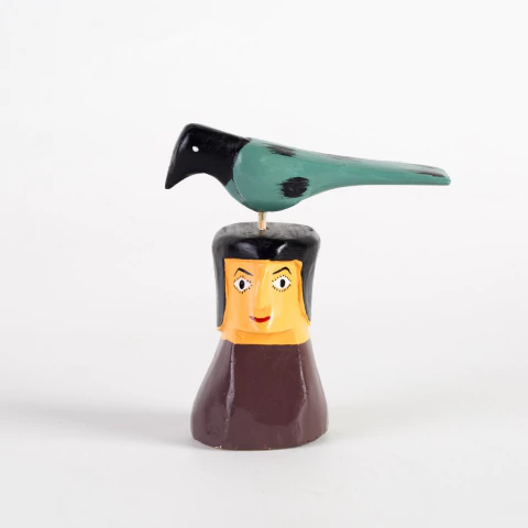 Mini Tótem com Pássaro - Cícero Ilha do Ferro - comprar online