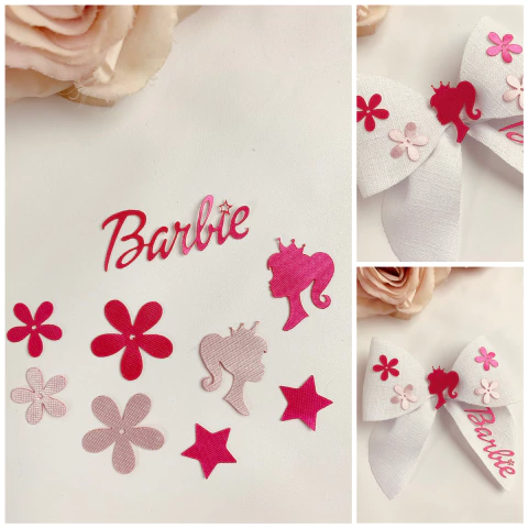 kit BARBIE DUPLA FACE 78 APLIQUES