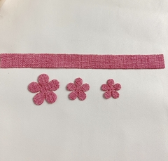 Flores e tira em linho - Drimia