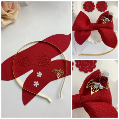 Kit arco laço e flores