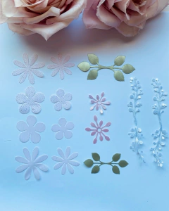 kit 600 apliques flores e miolo na internet