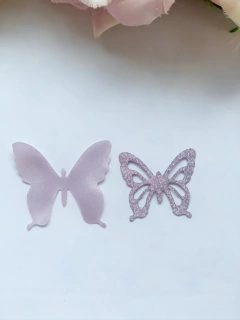 Aplique de borboleta vazada em lurex e cetim - loja online