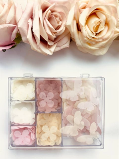 kit 650 apliques em petalas de camélia e borboletas - comprar online