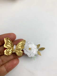 Borboleta Corino dourada modelo 4 - loja online