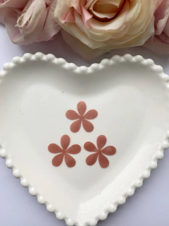 Aplique de flores em Cetim - modelo 10- 5 petalas