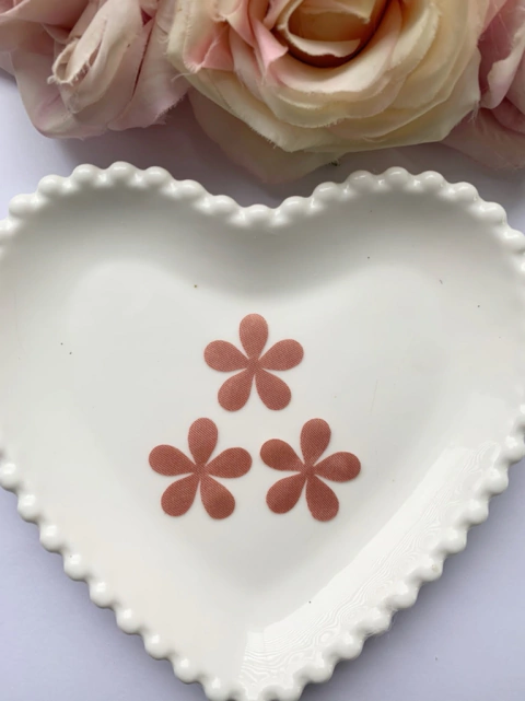 Aplique de flores em Cetim - modelo 10- 5 petalas