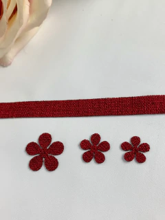 Flores e tira em linho - comprar online