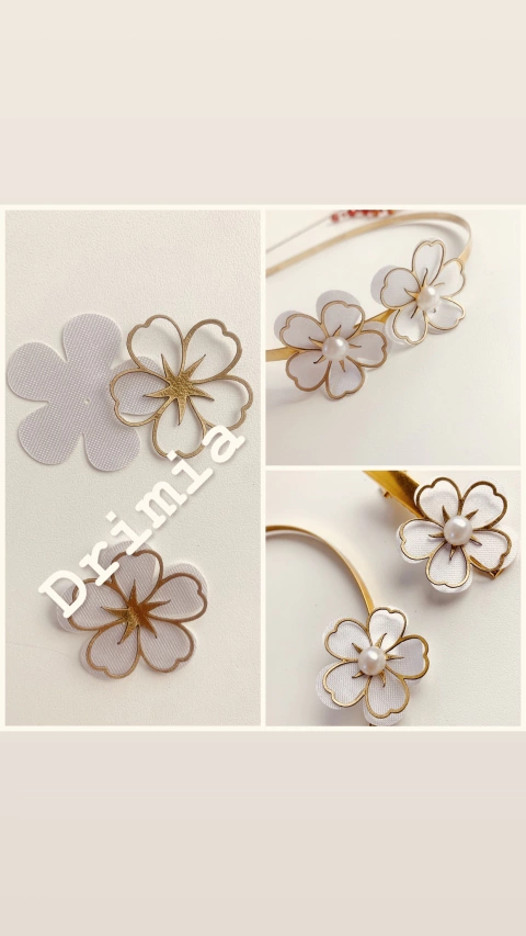 FLOR vazada courino e fundo cetim