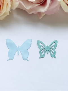 Imagem do Aplique de borboleta vazada em lurex e cetim