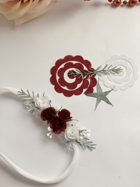 Flor espiral e folhagem