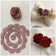 Flor espiral em LINHO