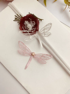 Aplique de libelula em Cetim vazada + Organza -modelo 3 - Drimia