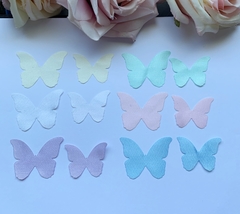 Kit com 350 apliques de borboletas - 2,5 e 3cm - Drimia