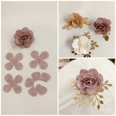 FLORES EM LINHO PARA MONTAR