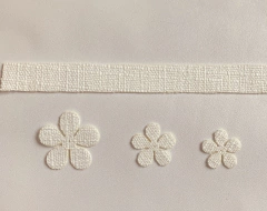 Flores e tira em linho - loja online