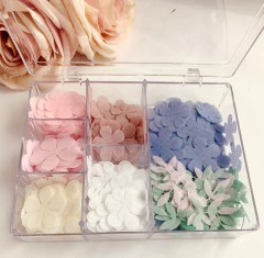 kit apliques com flores corte duplo e furo - comprar online