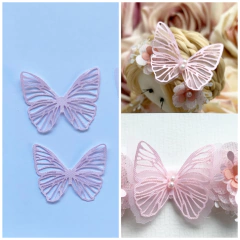 Borboleta vazada cetim modelo 25 relevo