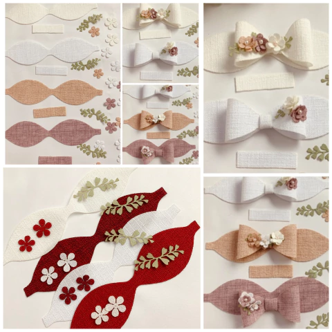 MINI LAÇO E FLORES PARA MONTAR EM LINHO - comprar online