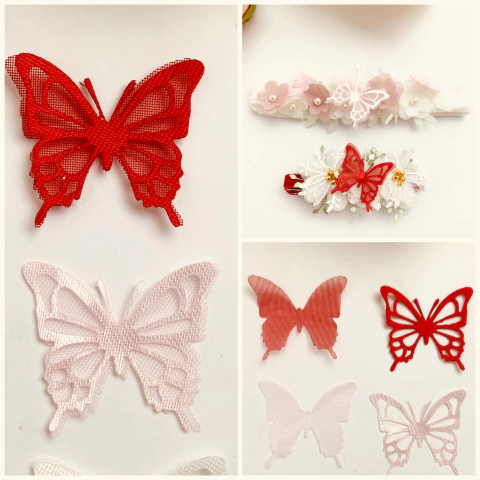 Borboleta MODELO 9 cetim e voal