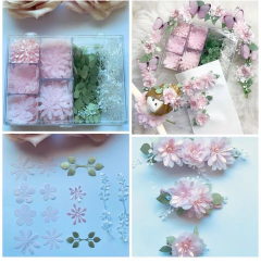 kit 600 apliques flores e miolo