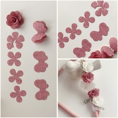 FLORES EM LINHO PARA MONTAR e borboleta